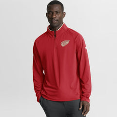 Detroit Red Wings Fanatics Authentic Pro Rink Training Centennial Raglan Quarter-Zip Pullover - Red - NHL 202495704