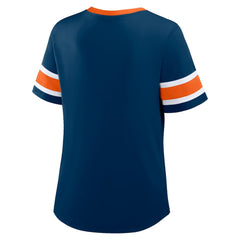 Fanatics Chicago Bears Women's Redzone Draw Play Athena Lace-Up T-Shirt Navy