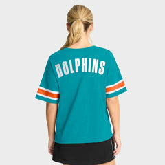 Fanatics Miami Dolphins Women's Redzone Curl Route T-Shirt Aqua