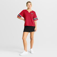 Fanatics San Francisco 49ers Women's Redzone Curl Route T-Shirt Scarlet