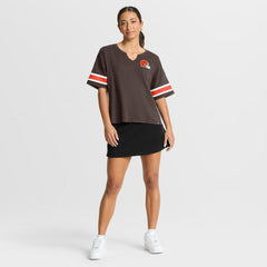Fanatics Cleveland Browns Women's Redzone Curl Route T-Shirt Brown