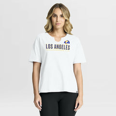Fanatics Los Angeles Rams Women's Redzone Slub Boxy T-Shirt White
