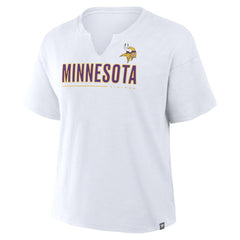 Fanatics Minnesota Vikings Women's Redzone Slub Boxy T-Shirt White