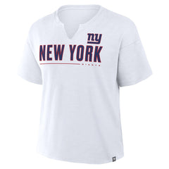 Fanatics New York Giants Women's Redzone Slub Boxy T-Shirt White