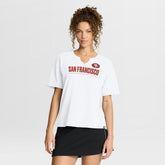 Fanatics San Francisco 49ers Women's Redzone Slub Boxy T-Shirt White
