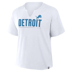 Fanatics Detroit Lions Women's Redzone Slub Boxy T-Shirt White