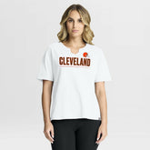 Fanatics Cleveland Browns Women's Redzone Slub Boxy T-Shirt White