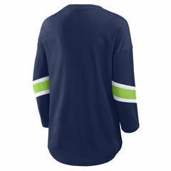 Fanatics Seattle Seahawks Women's Redzone 3/4-Sleeve T-Shirt College Navy