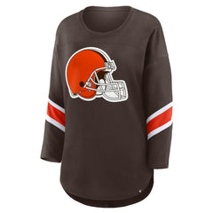 Fanatics Cleveland Browns Women's Redzone 3/4-Sleeve T-Shirt Brown