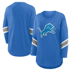 Fanatics Detroit Lions Women's Redzone 3/4-Sleeve T-Shirt Blue