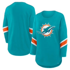 Fanatics Miami Dolphins Women's Redzone 3/4-Sleeve T-Shirt Aqua