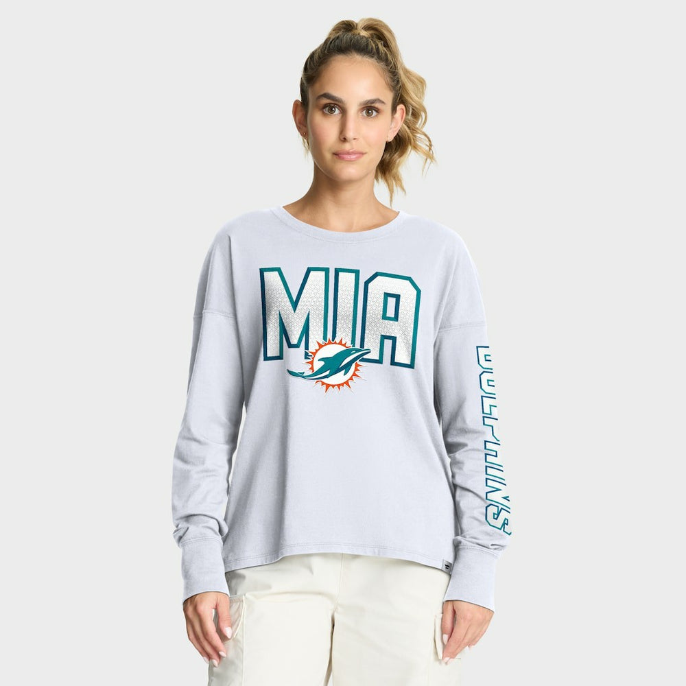Fanatics Miami Dolphins Women's Hometown Legacy Long Sleeve T-Shirt White