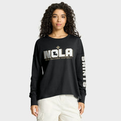 Fanatics New Orleans Saints Women's Hometown Legacy Long Sleeve T-Shirt Black