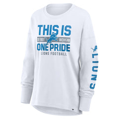 Fanatics Detroit Lions Women's Hometown Legacy Long Sleeve T-Shirt White