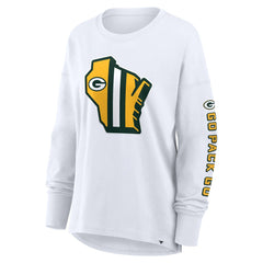 Fanatics Green Bay Packers Women's Hometown Legacy Long Sleeve T-Shirt White