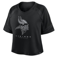 Fanatics Minnesota Vikings Women's Oversized Raglan V-Neck Blackout Fashion Jersey