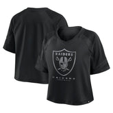 Fanatics Las Vegas Raiders Women's Oversized Raglan V-Neck Blackout Fashion Jersey