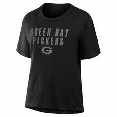 Fanatics Green Bay Packers Women's Blackout Kneel Down Legacy T-Shirt Black