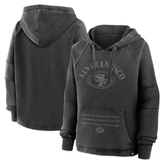 Fanatics San Francisco 49ers Women's Oversized Raglan Gridiron Hoodie Black