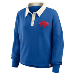 Fanatics Buffalo Bills Women's Oversized Hometown Premium Thermal Long Sleeve Shirt Royal