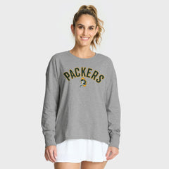 Fanatics Green Bay Packers Women's Hometown Legacy Long Sleeve T-Shirt Heather Gray