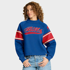 Fanatics Buffalo Bills Oversized Hometown Toss Sweep Mock Neck Pullover Royal