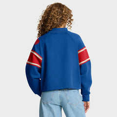 Fanatics Buffalo Bills Oversized Hometown Toss Sweep Mock Neck Pullover Royal