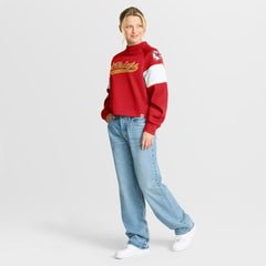 Fanatics Kansas City Chiefs Oversized Hometown Toss Sweep Mock Neck Pullover Red