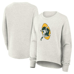Fanatics Green Bay Packers Women's Oversized Hometown Pullover Sweatshirt Heather Gray