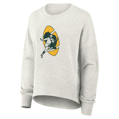 Fanatics Green Bay Packers Women's Oversized Hometown Pullover Sweatshirt Heather Gray