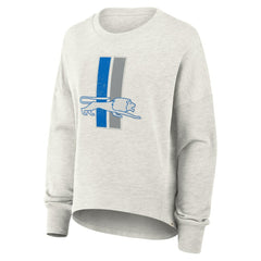 Fanatics Detroit Lions Women's Oversized Hometown Pullover Sweatshirt Heather Gray