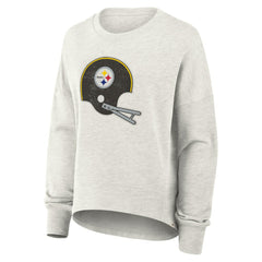 Fanatics Pittsburgh Steelers Women's Oversized Hometown Pullover Sweatshirt Heather Gray