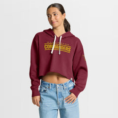 Fanatics Washington Commanders Women's Oversized Hometown Heritage Cropped Hoodie Burgundy