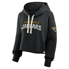 Fanatics Jacksonville Jaguars Women's Oversized Hometown Heritage Cropped Hoodie Black