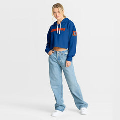 Fanatics Denver Broncos Women's Oversized Hometown Heritage Cropped Hoodie Royal