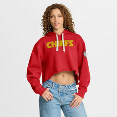 Fanatics Kansas City Chiefs Women's Oversized Hometown Heritage Cropped Hoodie Red