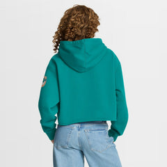 Fanatics Miami Dolphins Women's Oversized Hometown Heritage Cropped Hoodie Aqua