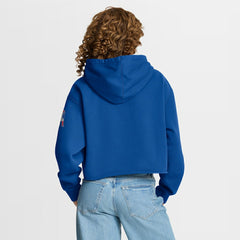 Fanatics New England Patriots Women's Oversized Hometown Heritage Cropped Hoodie Royal
