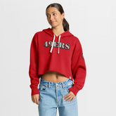 Fanatics San Francisco 49ers Women's Oversized Hometown Heritage Cropped Hoodie Scarlet