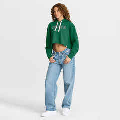 Fanatics Philadelphia Eagles Women's Oversized Hometown Heritage Cropped Hoodie Kelly Green