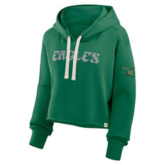 Fanatics Philadelphia Eagles Women's Oversized Hometown Heritage Cropped Hoodie Kelly Green