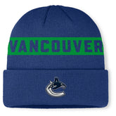Vancouver Canucks Fanatics Authentic Pro Rink Cuffed Knit Hat - Blue - NHL 202498876