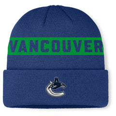 Vancouver Canucks Fanatics Authentic Pro Rink Cuffed Knit Hat - Blue - NHL 202498876