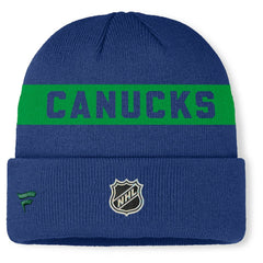 Vancouver Canucks Fanatics Authentic Pro Rink Cuffed Knit Hat - Blue - NHL 202498876