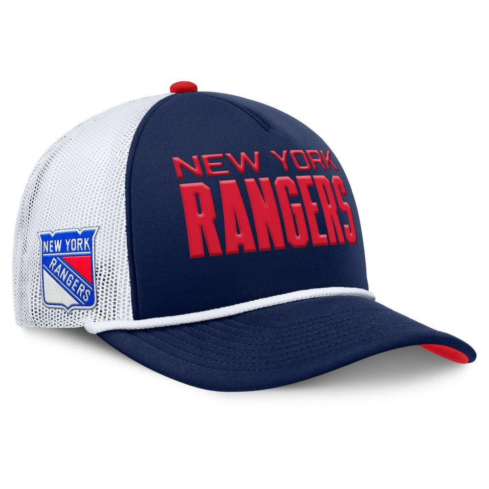 New York Rangers Fanatics Authentic Pro Rink A-Frame Adjustable Hat - Navy/White - NHL 202498888