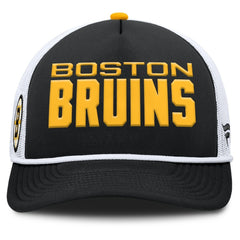 Boston Bruins Fanatics Authentic Pro Rink A-Frame Adjustable Hat - Black/White - NHL 202498889