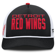 Detroit Red Wings Fanatics Authentic Pro Rink A-Frame Adjustable Hat - Black/White - NHL 202498892