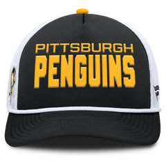 Pittsburgh Penguins Fanatics Authentic Pro Rink A-Frame Adjustable Hat - Black/White - NHL 202498897
