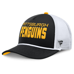 Pittsburgh Penguins Fanatics Authentic Pro Rink A-Frame Adjustable Hat - Black/White - NHL 202498897