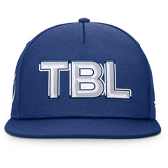 Tampa Bay Lightning Fanatics Authentic Pro Rink Team Code Snapback Hat - Blue - NHL 202498916